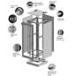 Lanview 19" 22U IP55 Rack Cabinet 600